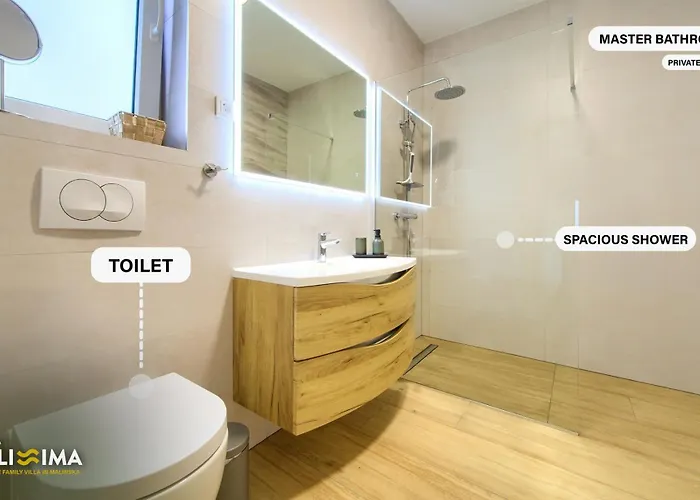 别墅 Villa Bellissima Malinska - Privater Pool, 4 Schlafzimmer, Ruhige Lage 马林斯卡